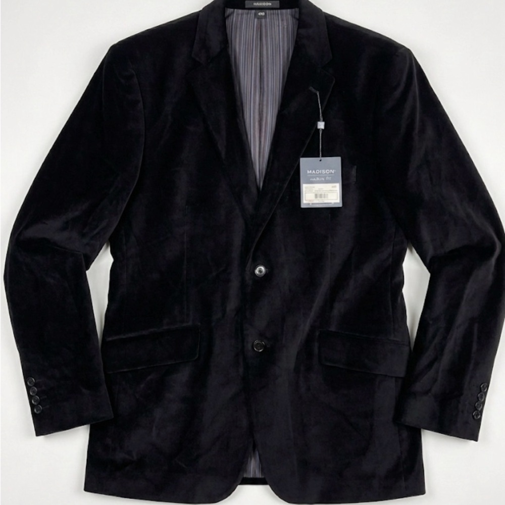 Madison Elegant Black Velvet Sport Coat